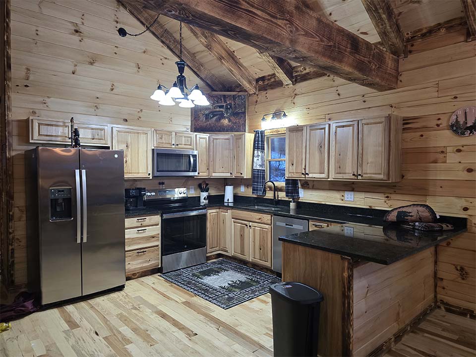 WILDLIFE ESCAPES CABIN Outdoor fire pit seating at Hocking Hills Ohio cabin