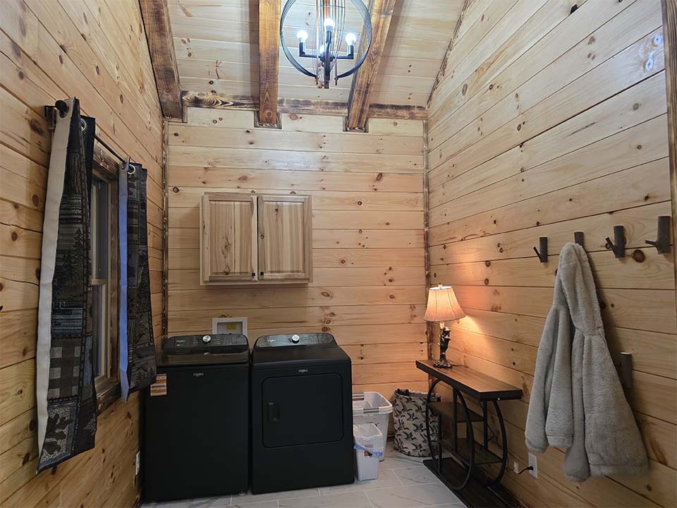 WILDLIFE ESCAPES CABIN Cabin deck view at Wildlife Escape Hocking Hills Ohio