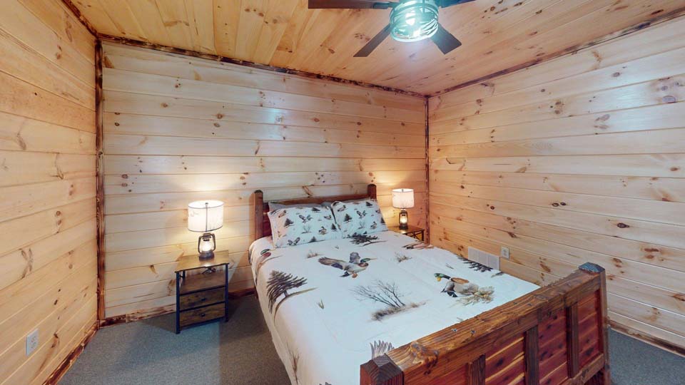 willifeesp-mar26-36 The cabin’s silhouette against a colorful Hocking Hills sunset.